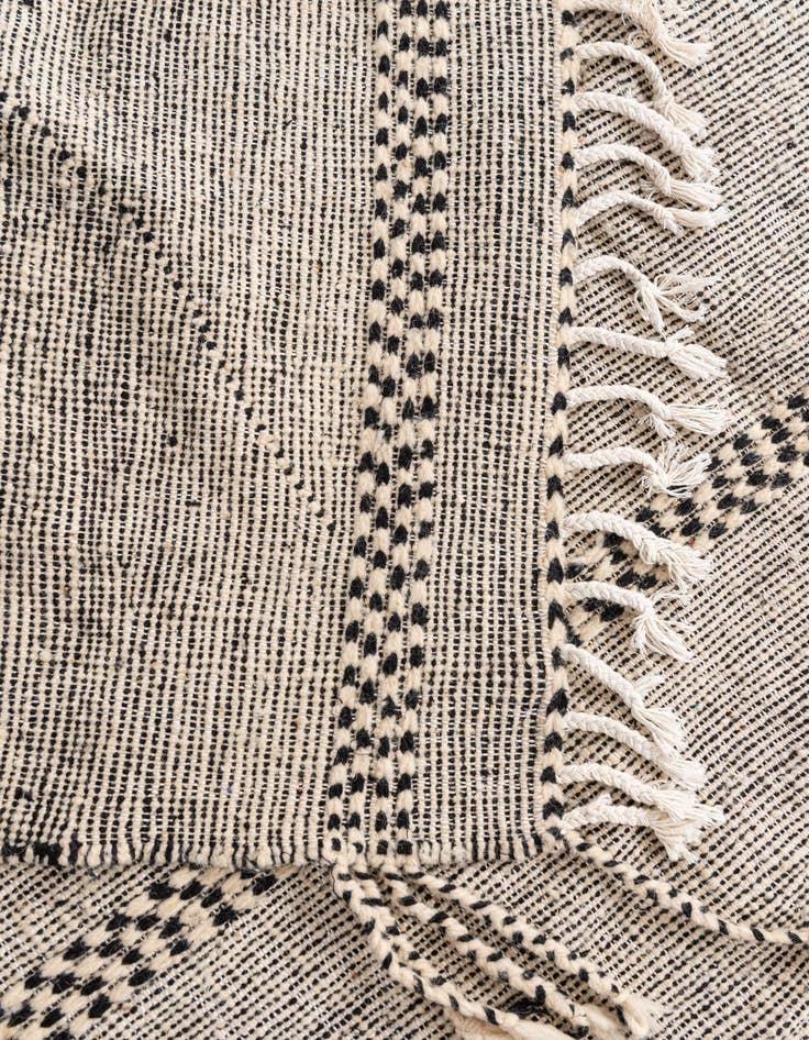 Detail image of  6' 8 x 9' 5  Hand Knotted Moroccan Wool Rug
