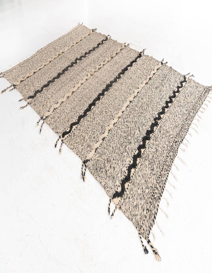 Detail image of  6' 8 x 10' 2  Hand Knotted Moroccan Wool Rug