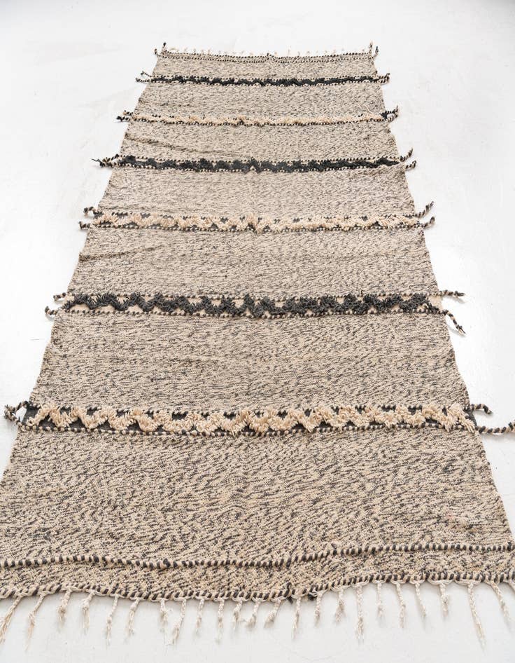 Detail image of  6' 8 x 10' 2  Hand Knotted Moroccan Wool Rug