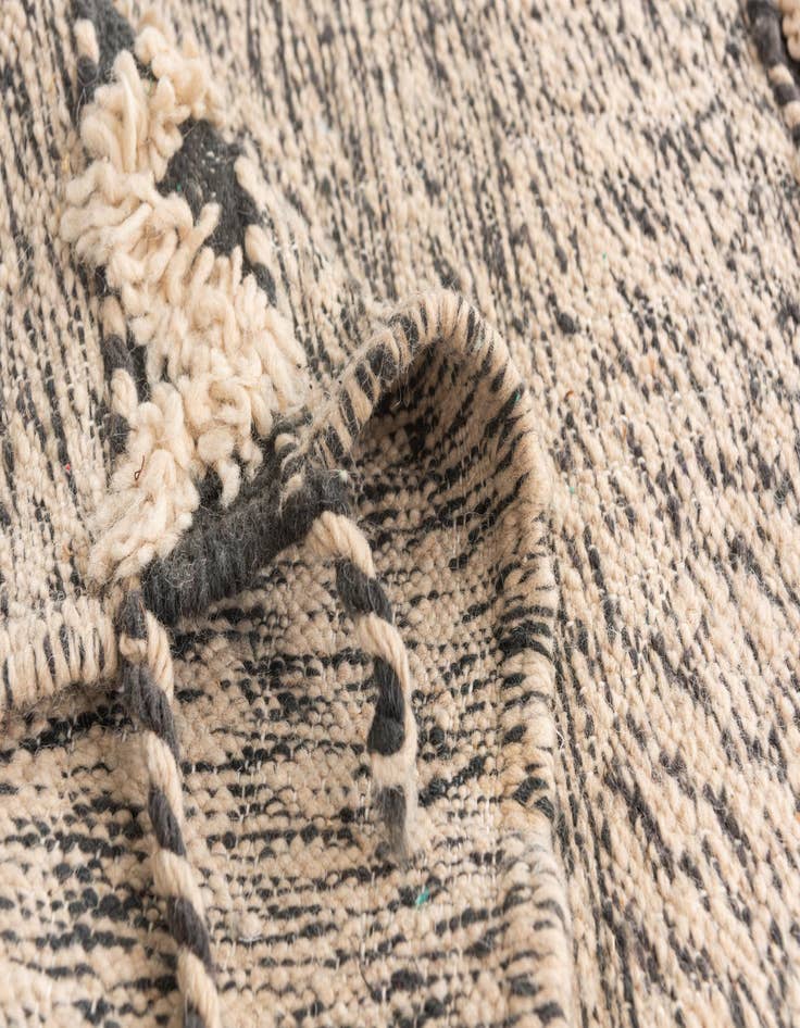 Detail image of  6' 8 x 10' 2  Hand Knotted Moroccan Wool Rug