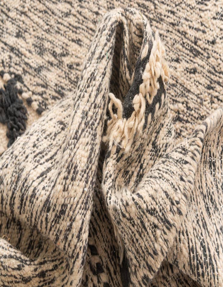 Detail image of  6' 8 x 10' 2  Hand Knotted Moroccan Wool Rug