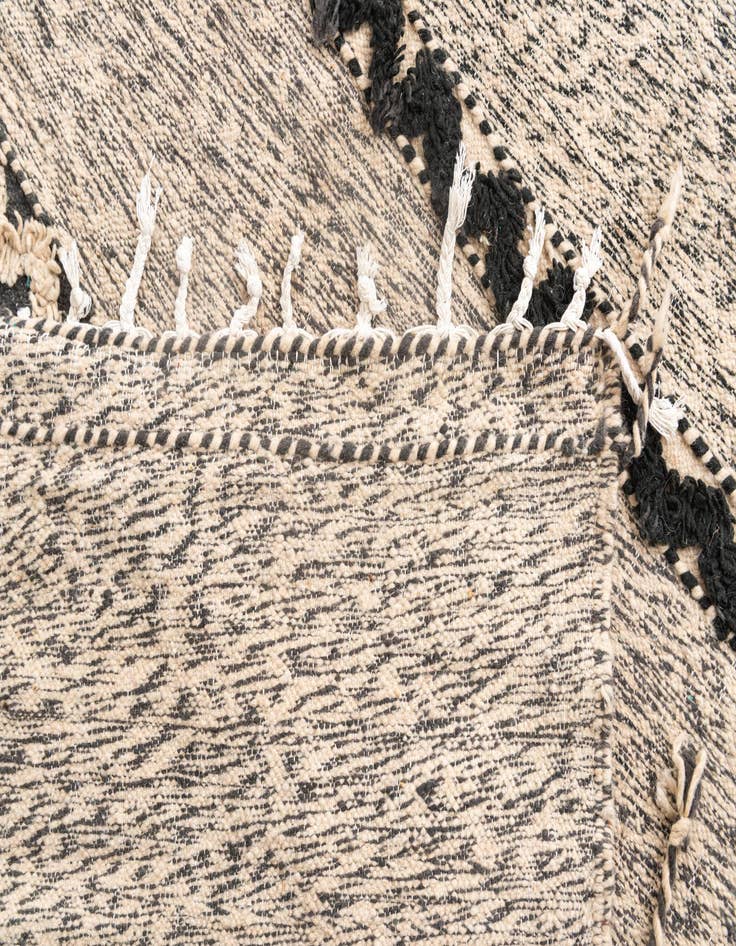 Detail image of  6' 8 x 10' 2  Hand Knotted Moroccan Wool Rug