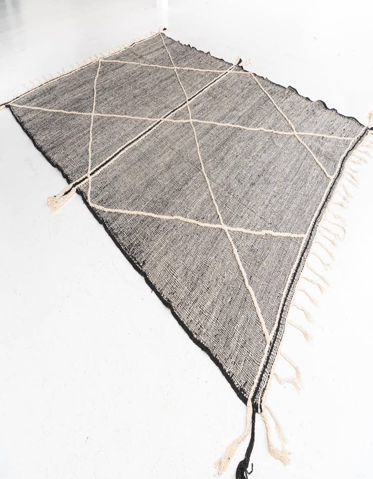 Detail image of  9' 10 x 12' 9  Hand Knotted Moroccan Wool Rug