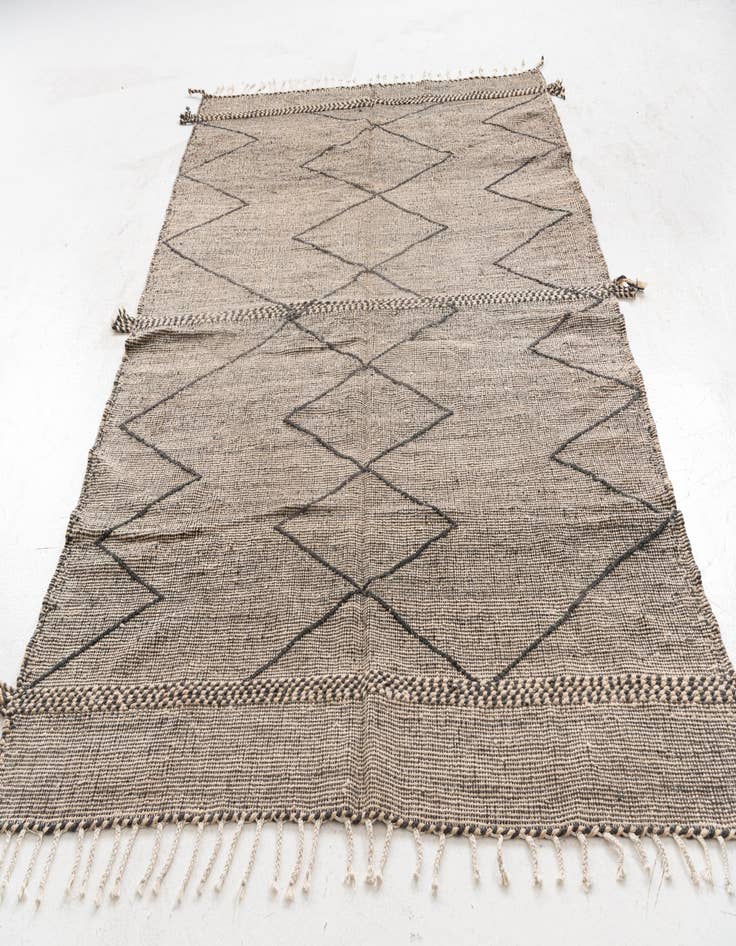 Detail image of  6' 7 x 9' 2  Hand Knotted Moroccan Wool Rug