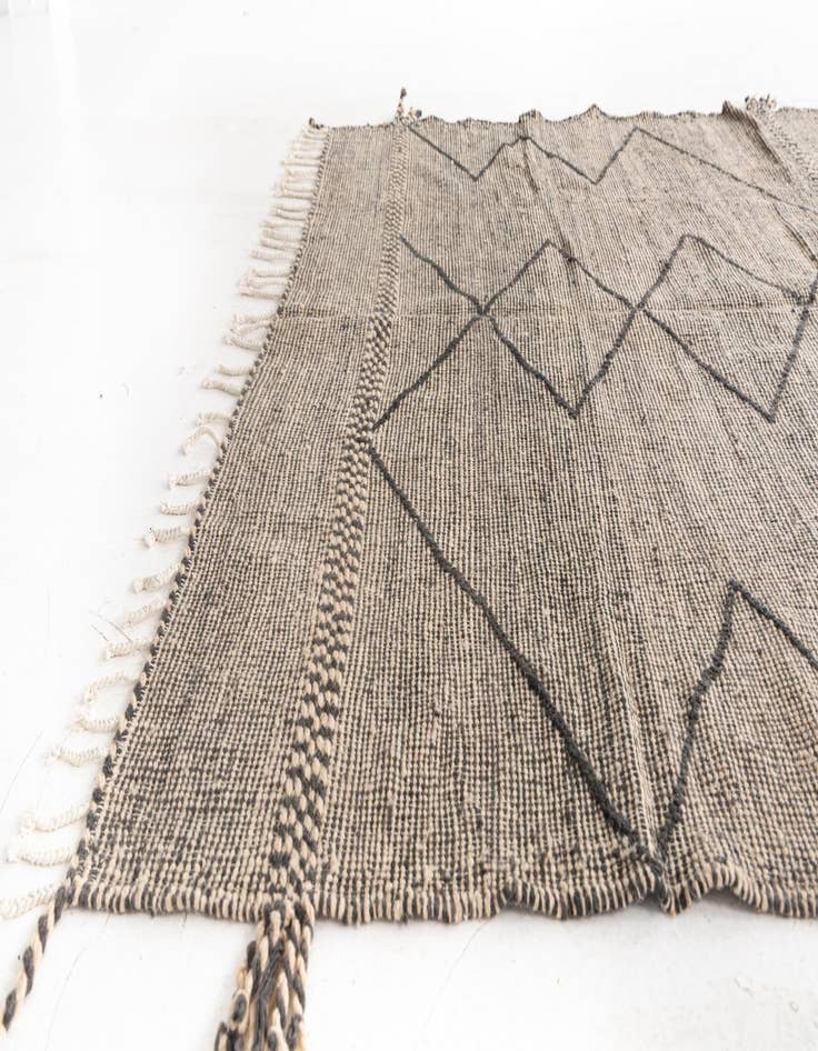 Detail image of  6' 7 x 9' 2  Hand Knotted Moroccan Wool Rug