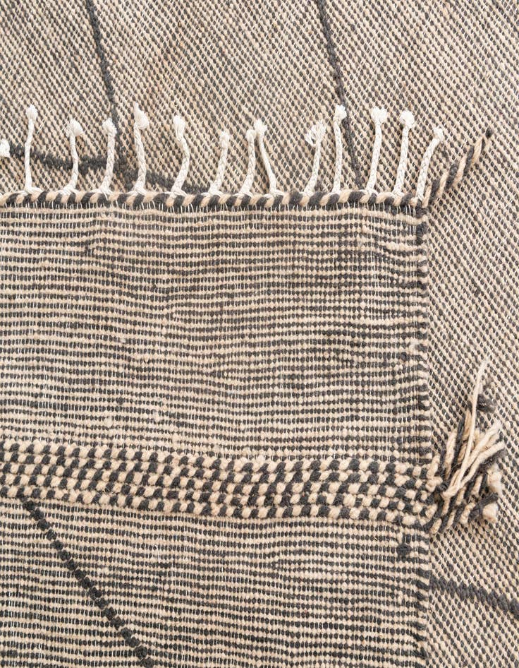 Detail image of  6' 7 x 9' 2  Hand Knotted Moroccan Wool Rug