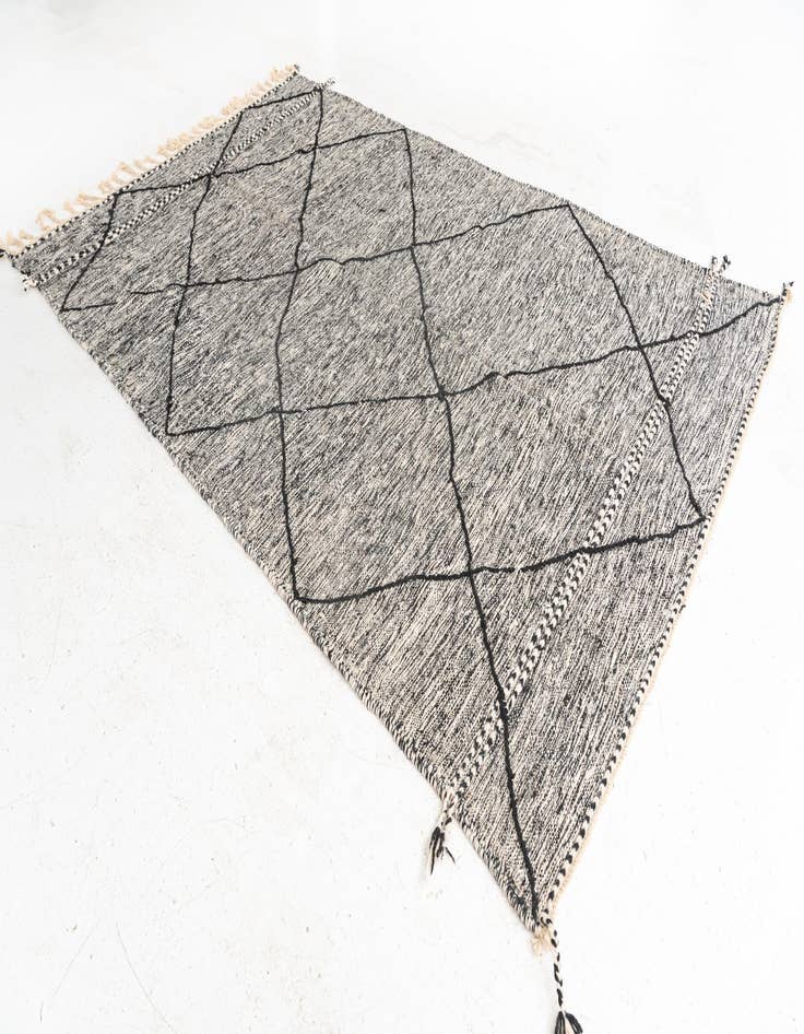 Detail image of  6' 2 x 9' 9  Hand Knotted Moroccan Wool Rug