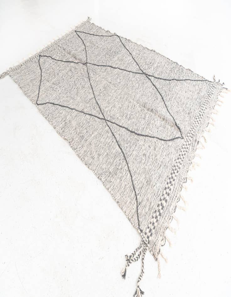 Detail image of  6' 2 x 10'  Hand Knotted Moroccan Wool Rug