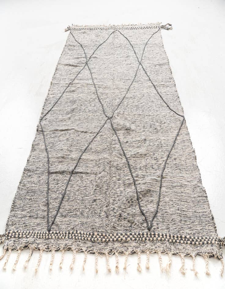 Detail image of  6' 2 x 10'  Hand Knotted Moroccan Wool Rug