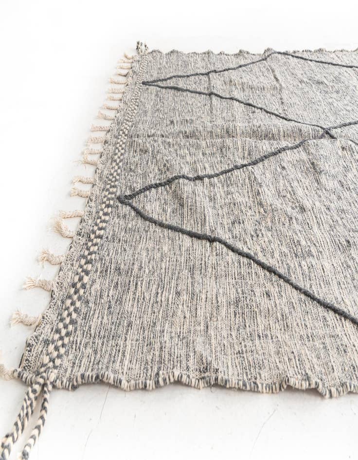 Detail image of  6' 2 x 10'  Hand Knotted Moroccan Wool Rug