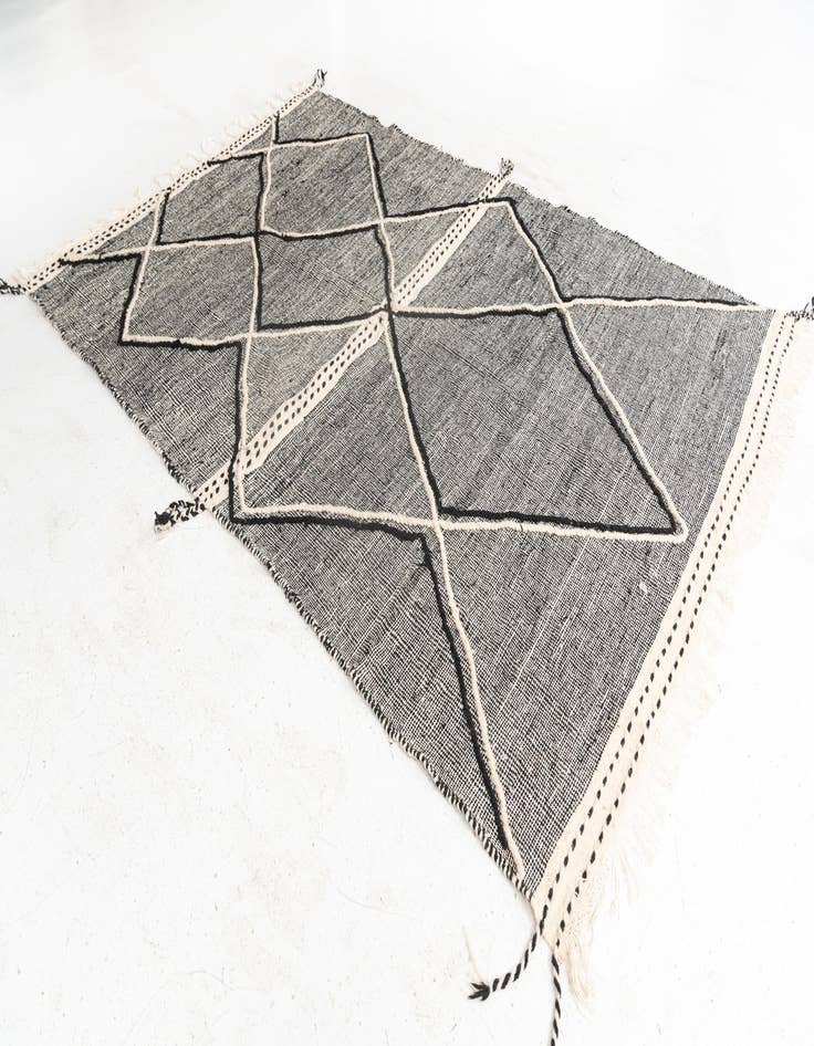 Detail image of  6' 1 x 9' 5  Hand Knotted Moroccan Wool Rug