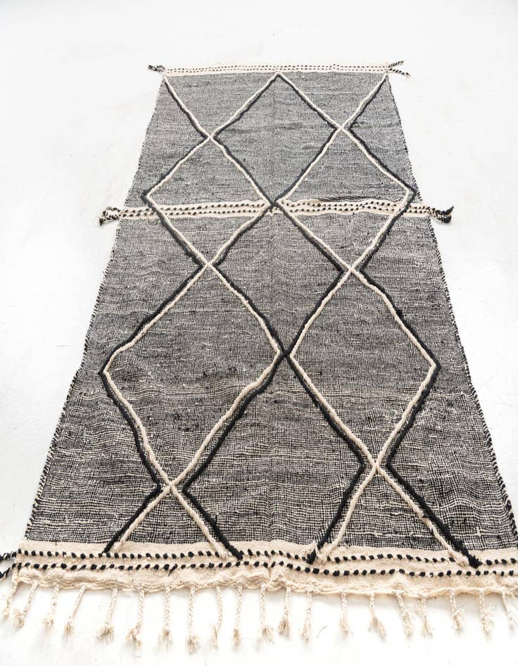 Detail image of  6' 1 x 9' 5  Hand Knotted Moroccan Wool Rug