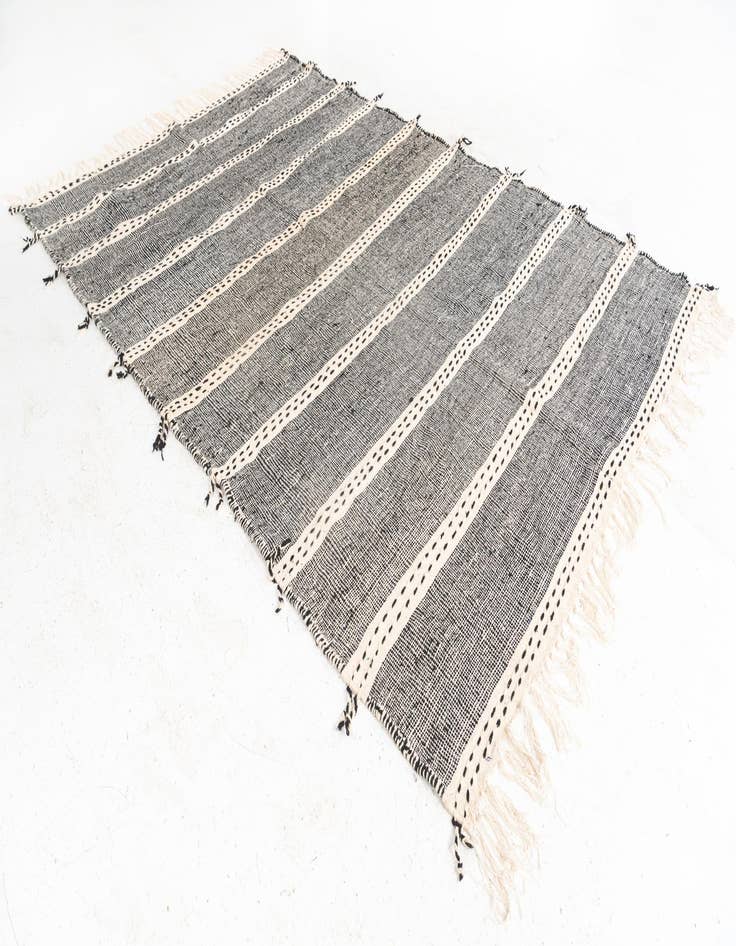 Detail image of  6' 4 x 9' 8  Hand Knotted Moroccan Wool Rug