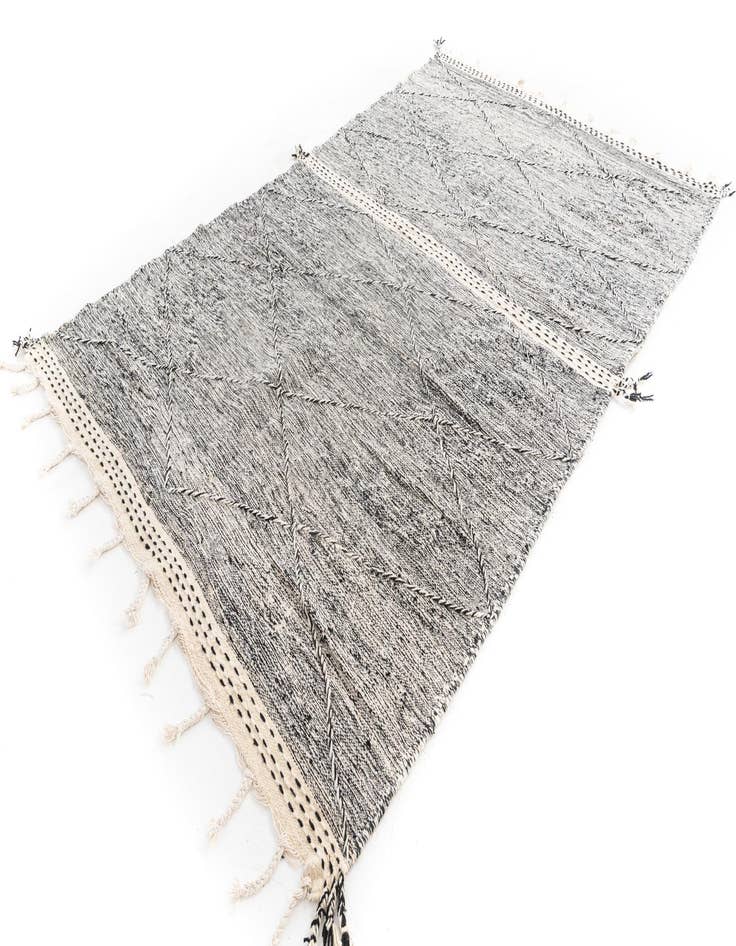 Detail image of  5' 10 x 9' 4  Hand Knotted Moroccan Wool Rug