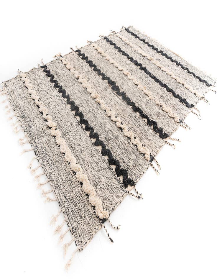 Detail image of  6' 6 x 9' 7  Hand Knotted Moroccan Wool Rug