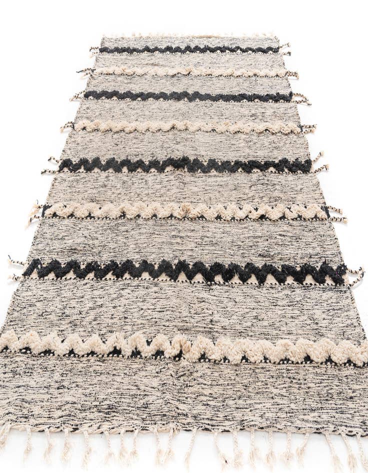 Detail image of  6' 6 x 9' 7  Hand Knotted Moroccan Wool Rug