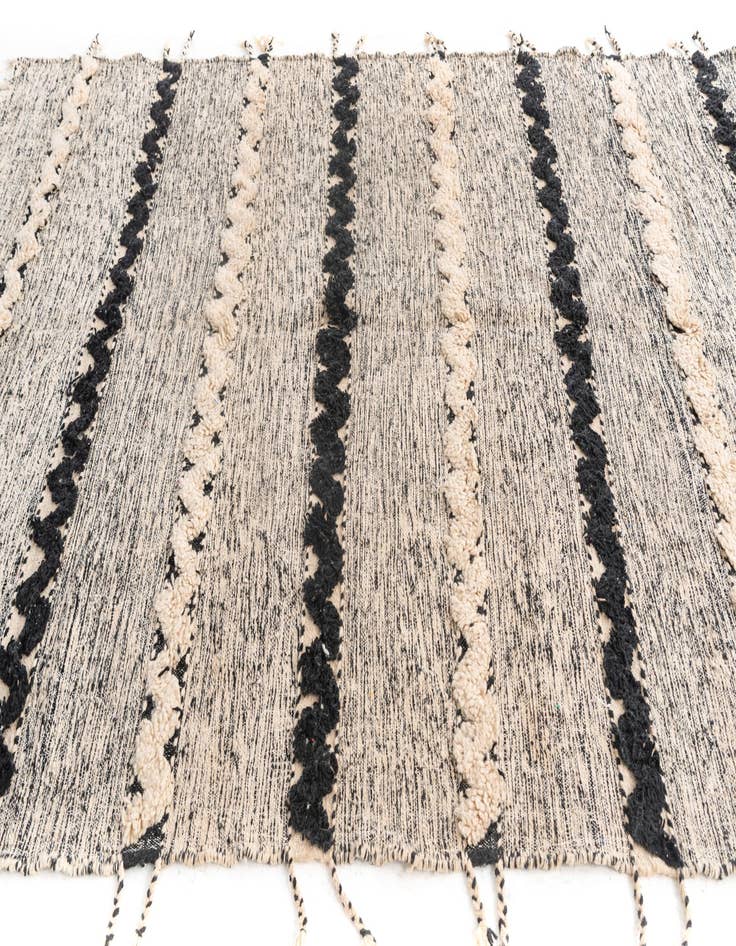 Detail image of  6' 6 x 9' 7  Hand Knotted Moroccan Wool Rug