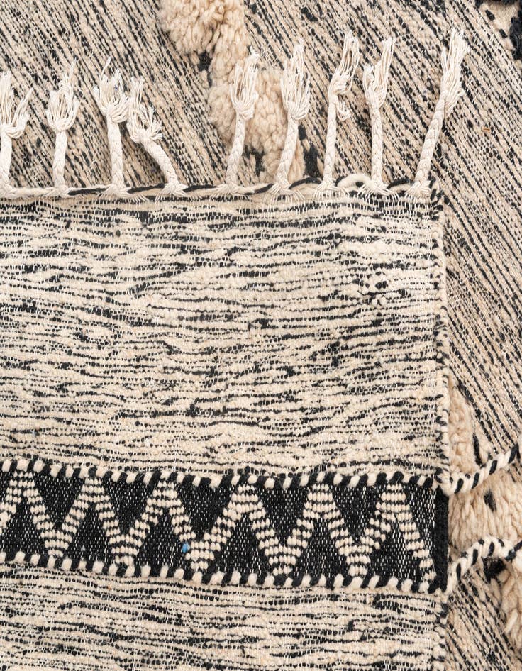 Detail image of  6' 6 x 9' 7  Hand Knotted Moroccan Wool Rug