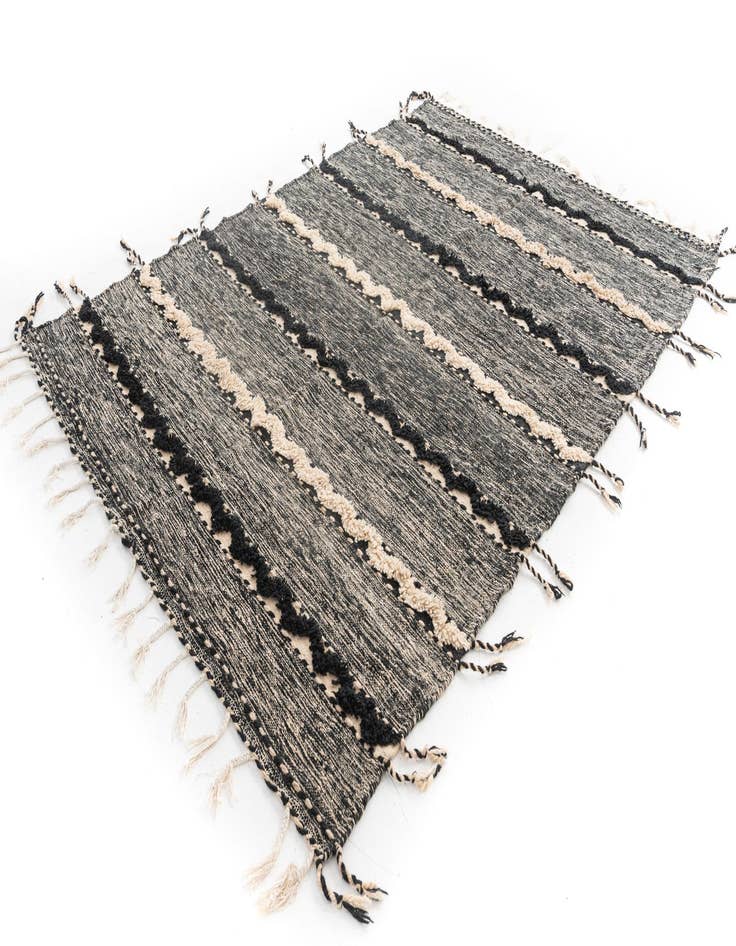 Detail image of  6' 9 x 9' 7  Hand Knotted Moroccan Wool Rug