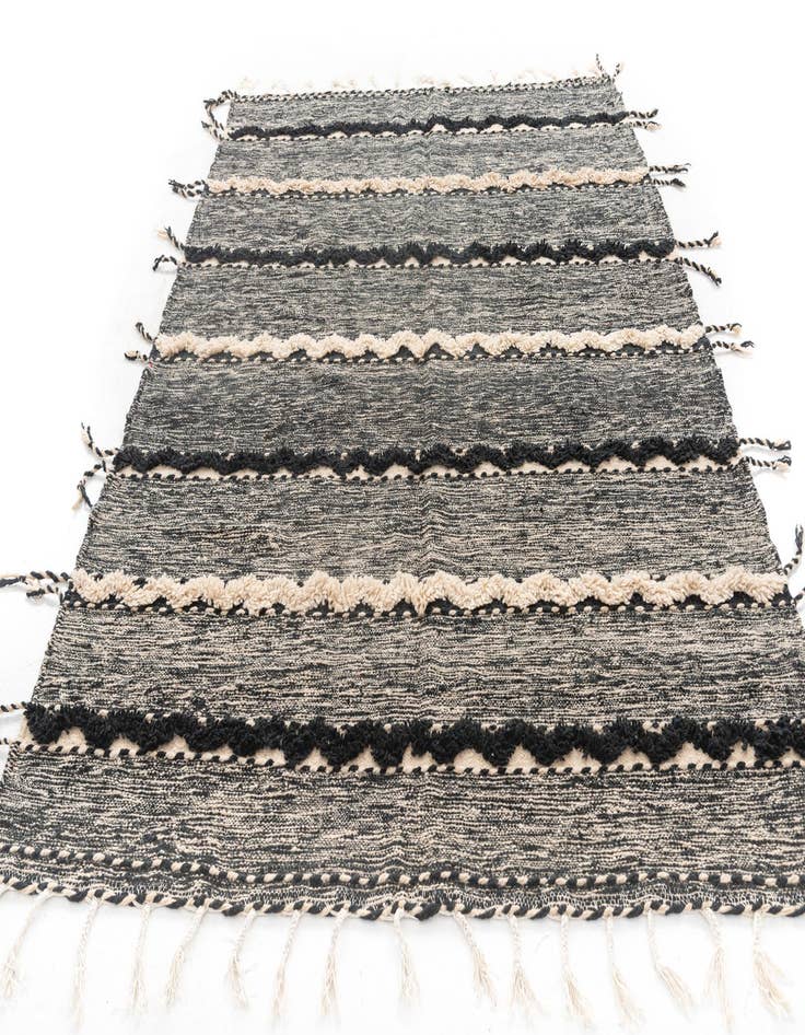 Detail image of  6' 9 x 9' 7  Hand Knotted Moroccan Wool Rug