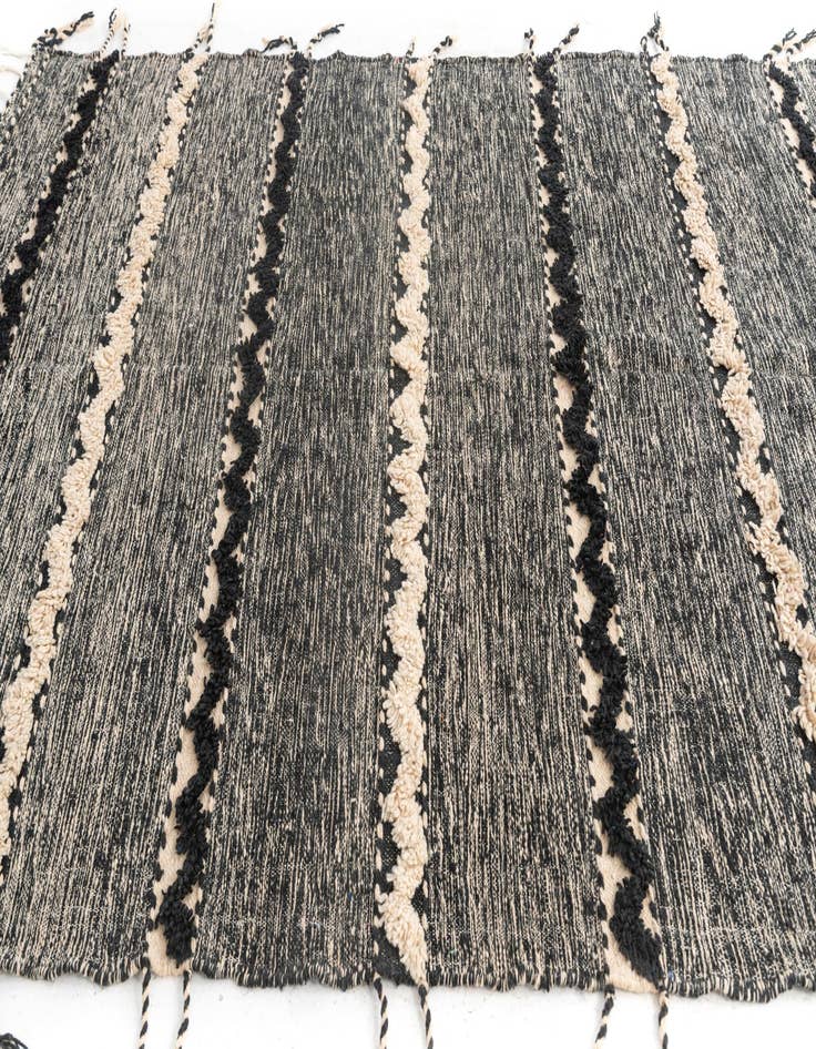 Detail image of  6' 9 x 9' 7  Hand Knotted Moroccan Wool Rug