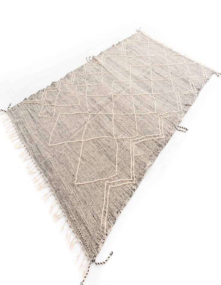 Detail image of  6' 4 x 10' 8  Hand Knotted Moroccan Wool Rug