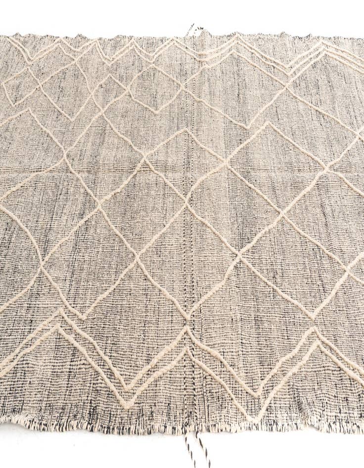Detail image of  6' 4 x 10' 8  Hand Knotted Moroccan Wool Rug