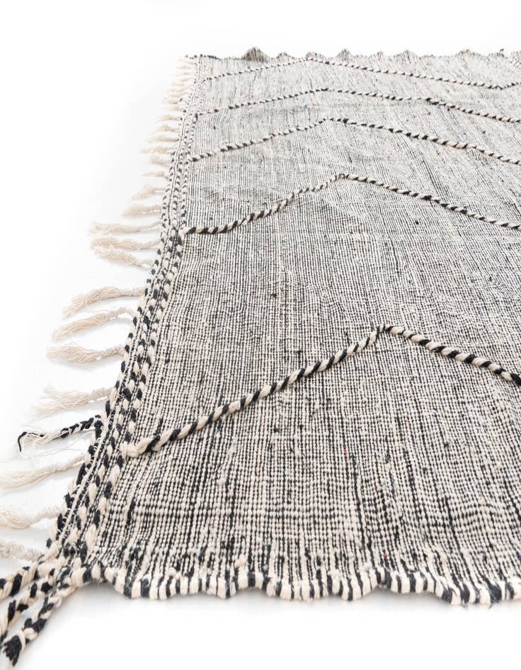 Detail image of  9' 10 x 13'  Hand Knotted Moroccan Wool Rug