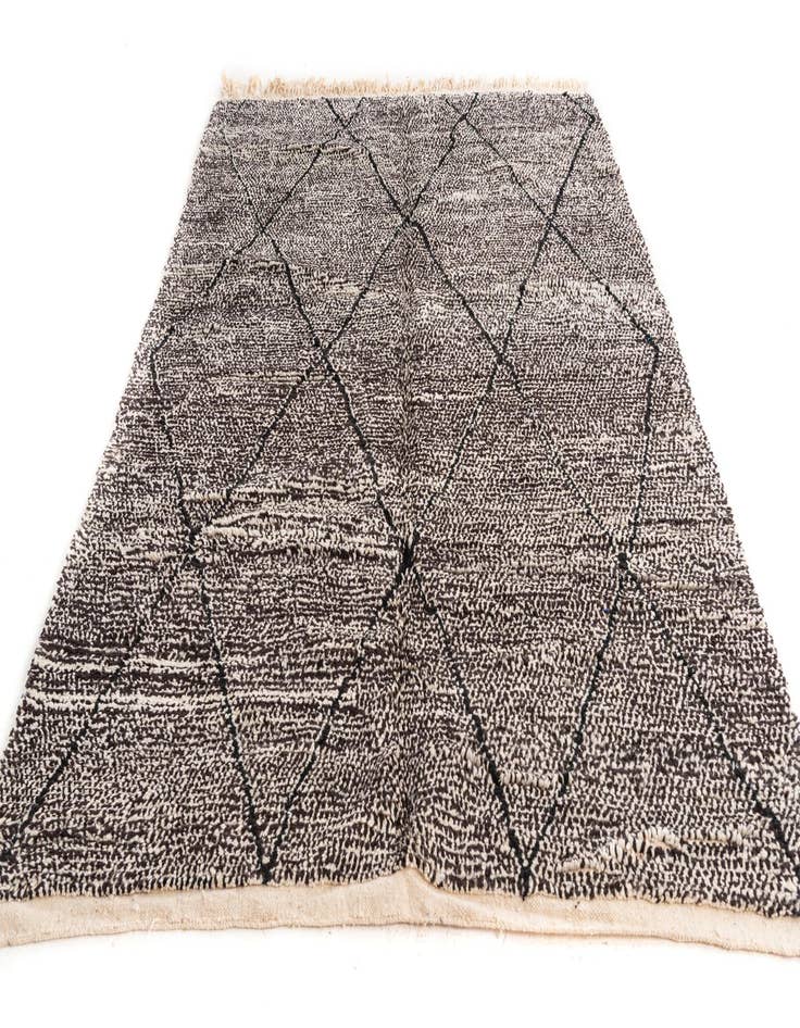 Detail image of  6' 7 x 9' 7  Hand Knotted Moroccan Wool Rug