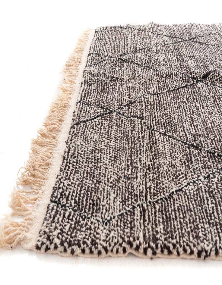Detail image of  6' 7 x 9' 7  Hand Knotted Moroccan Wool Rug