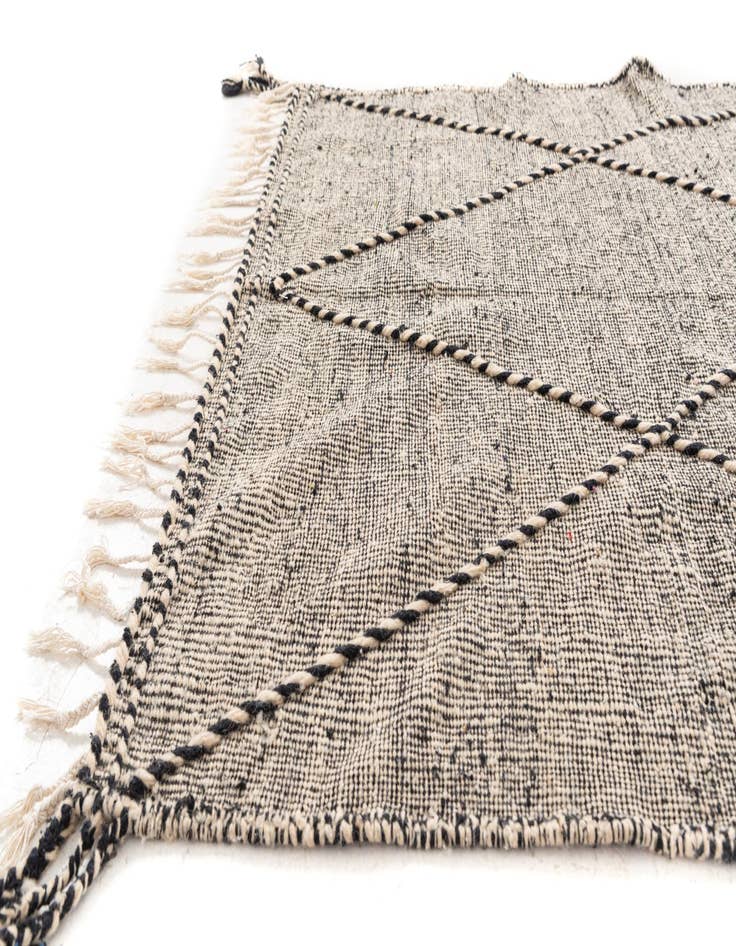 Detail image of  5' 2 x 8' 5  Hand Knotted Moroccan Wool Rug