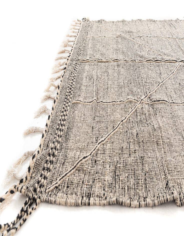 Detail image of  7' 7 x 11' 4  Hand Knotted Moroccan Wool Rug