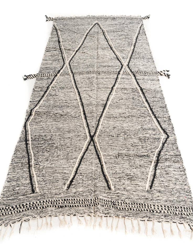 Detail image of  6' 6 x 9' 4  Hand Knotted Moroccan Wool Rug