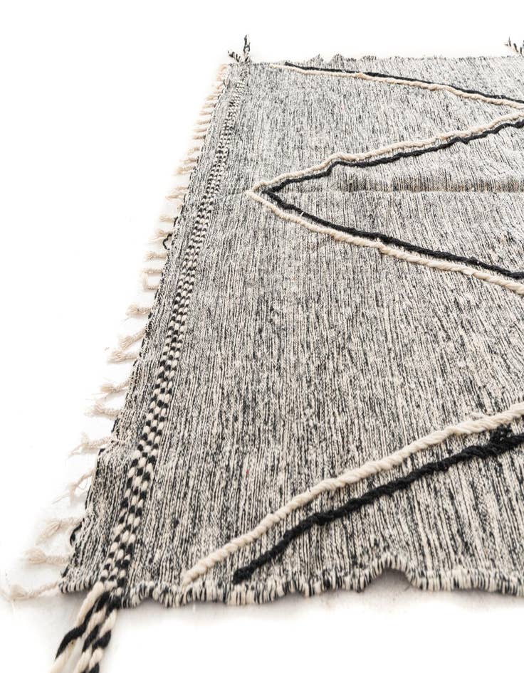 Detail image of  6' 6 x 9' 4  Hand Knotted Moroccan Wool Rug