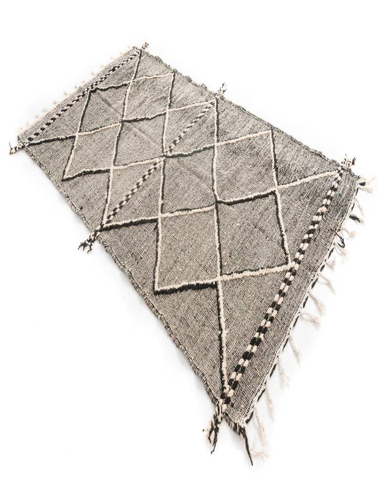 Detail image of  5' 2 x 9' 2  Hand Knotted Moroccan Wool Rug