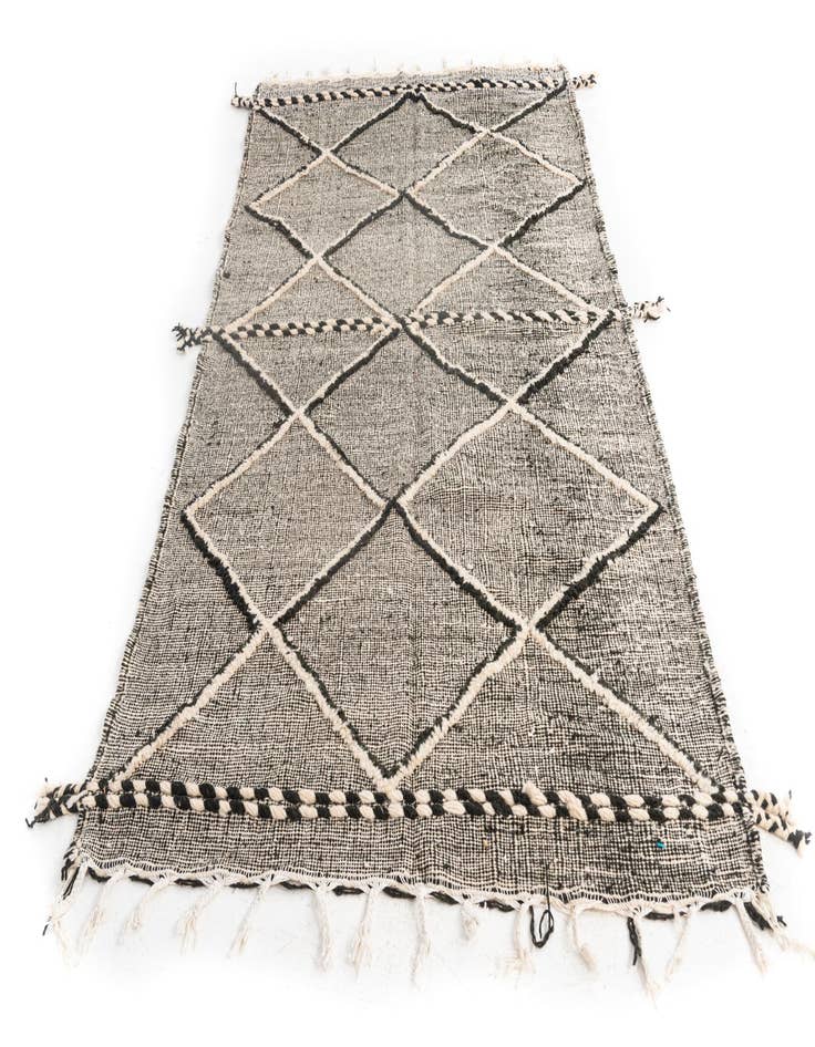 Detail image of  5' 2 x 9' 2  Hand Knotted Moroccan Wool Rug