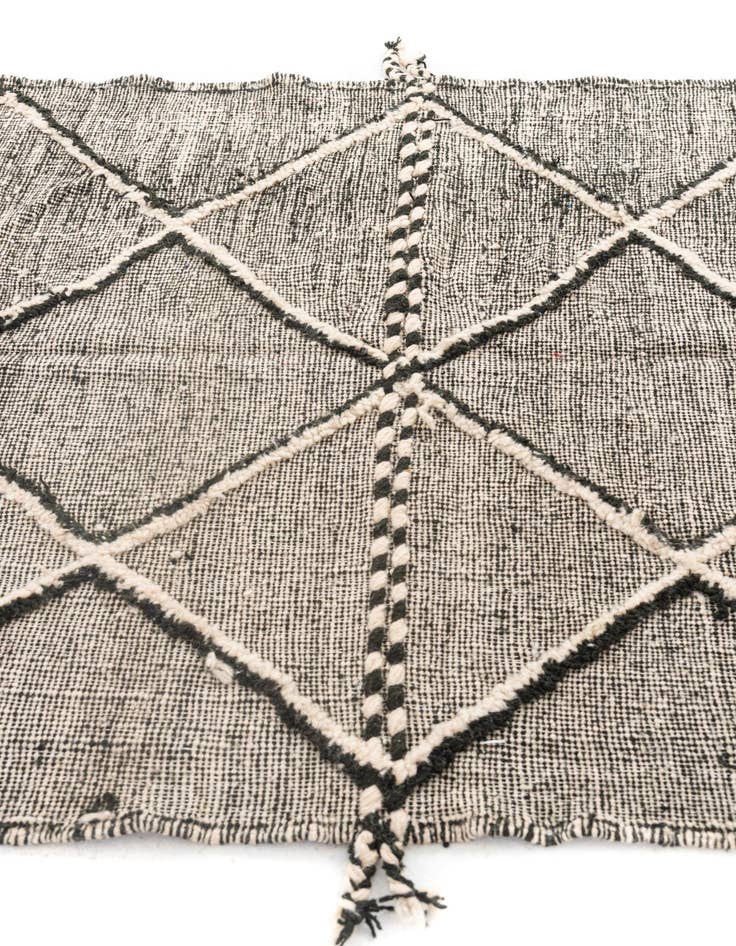 Detail image of  5' 2 x 9' 2  Hand Knotted Moroccan Wool Rug