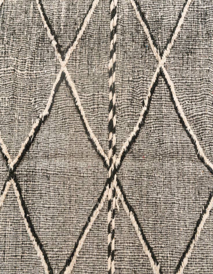 Detail image of  5' 2 x 9' 2  Hand Knotted Moroccan Wool Rug