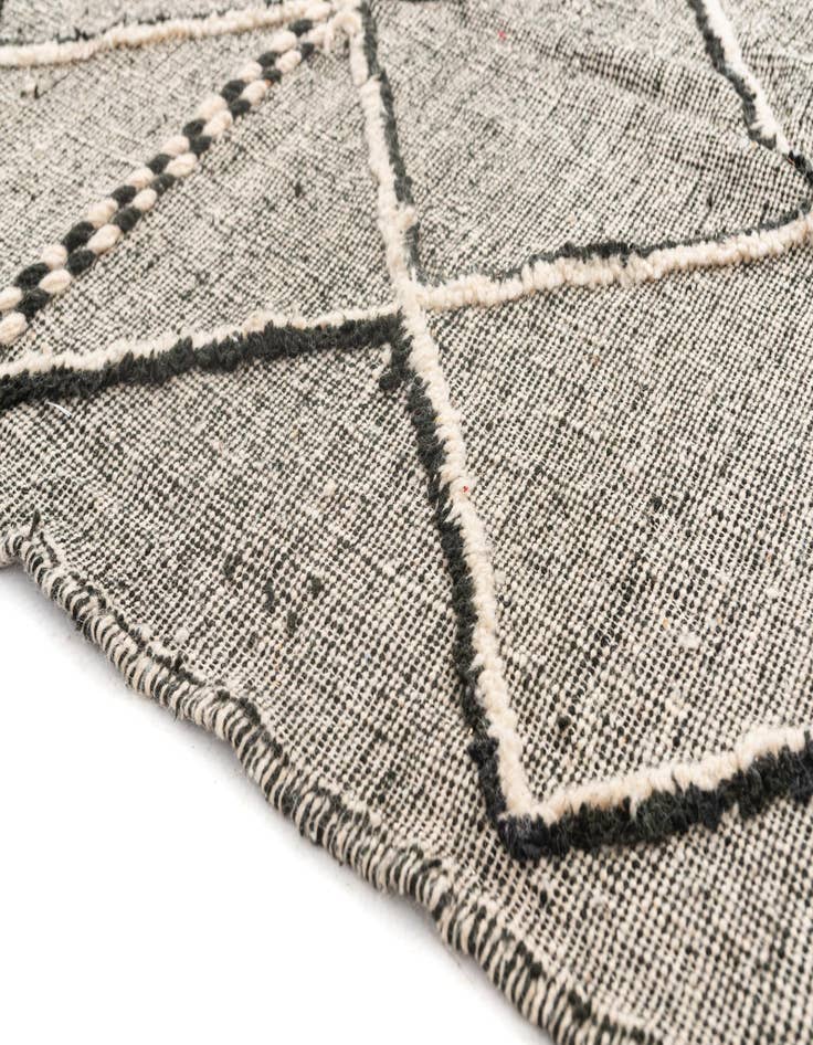 Detail image of  5' 2 x 9' 2  Hand Knotted Moroccan Wool Rug