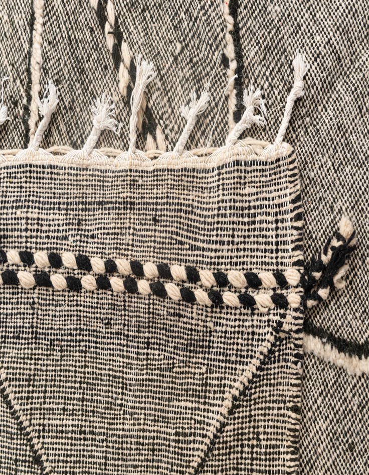 Detail image of  5' 2 x 9' 2  Hand Knotted Moroccan Wool Rug