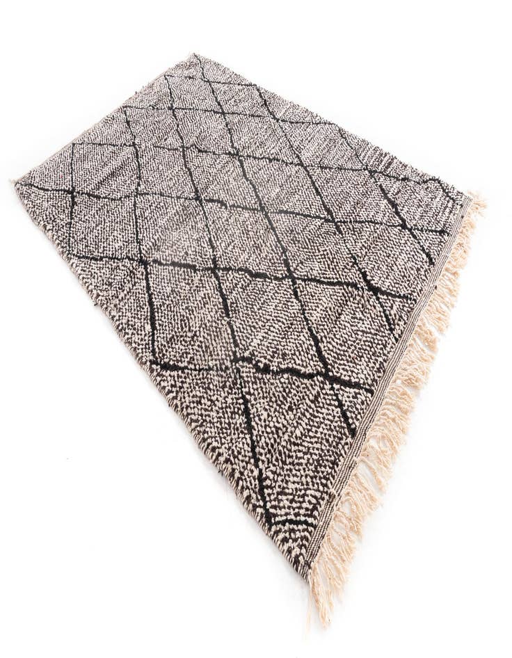 Detail image of  6' 6 x 9' 6  Hand Knotted Moroccan Wool Rug