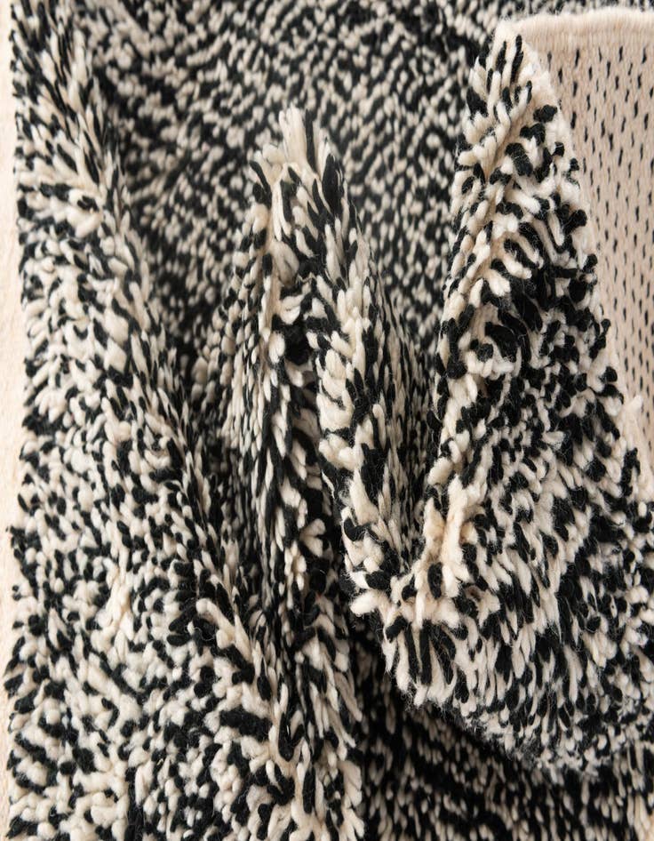 Detail image of  6' 5 x 10'  Hand Knotted Moroccan Wool Rug