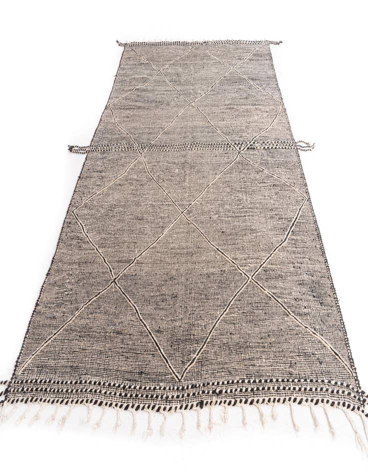 Detail image of  6' 8 x 10' 3  Hand Knotted Moroccan Wool Rug