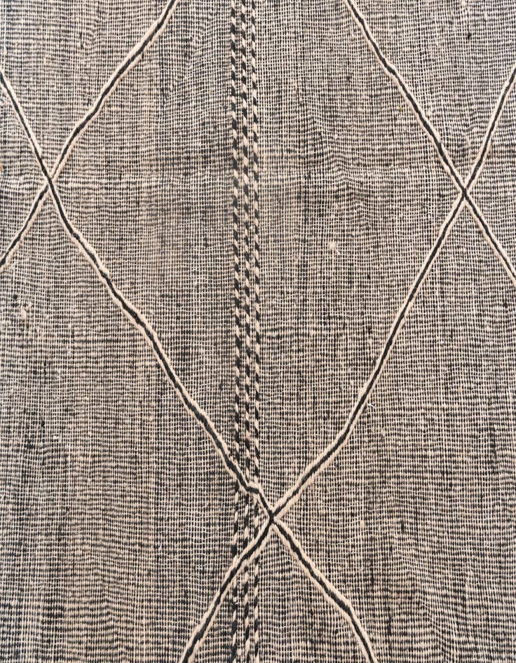 Detail image of  6' 8 x 10' 3  Hand Knotted Moroccan Wool Rug