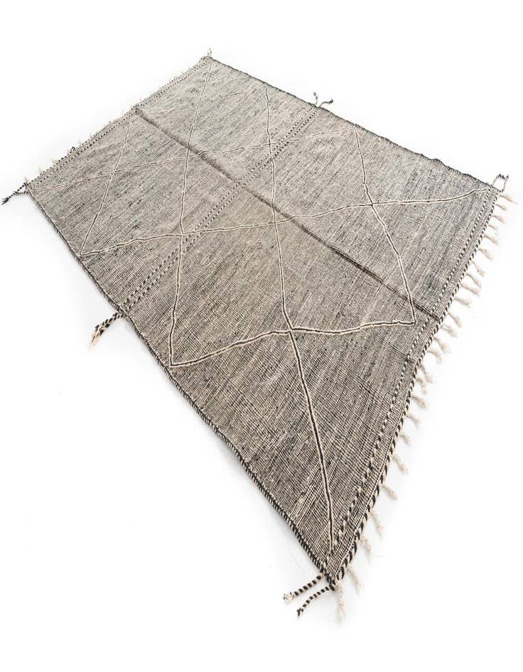 Detail image of  6' 10 x 9' 9  Hand Knotted Moroccan Wool Rug