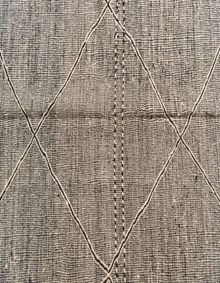 Detail image of  6' 10 x 9' 9  Hand Knotted Moroccan Wool Rug