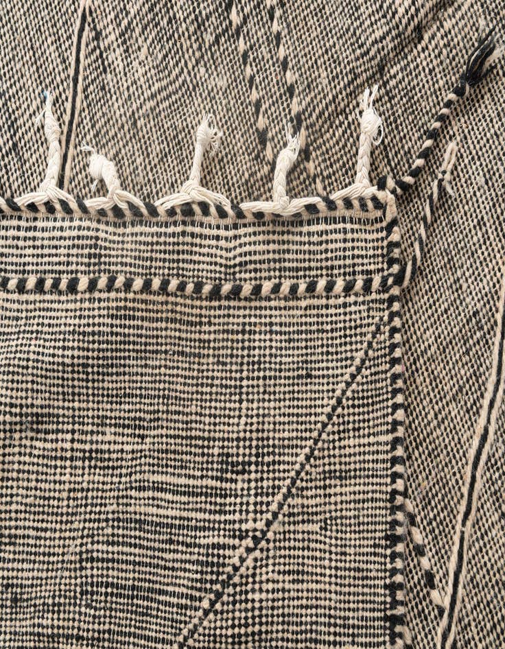 Detail image of  6' 10 x 9' 9  Hand Knotted Moroccan Wool Rug