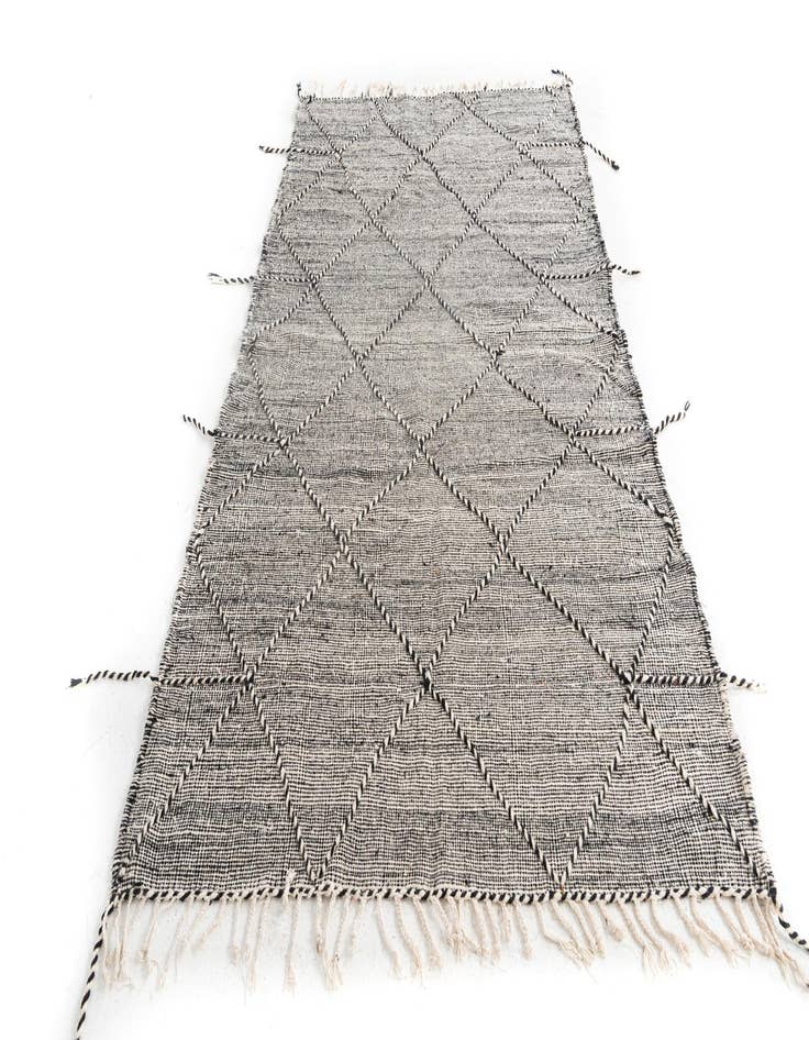 Detail image of  4' 10 x 8' 2  Hand Knotted Moroccan Wool Rug