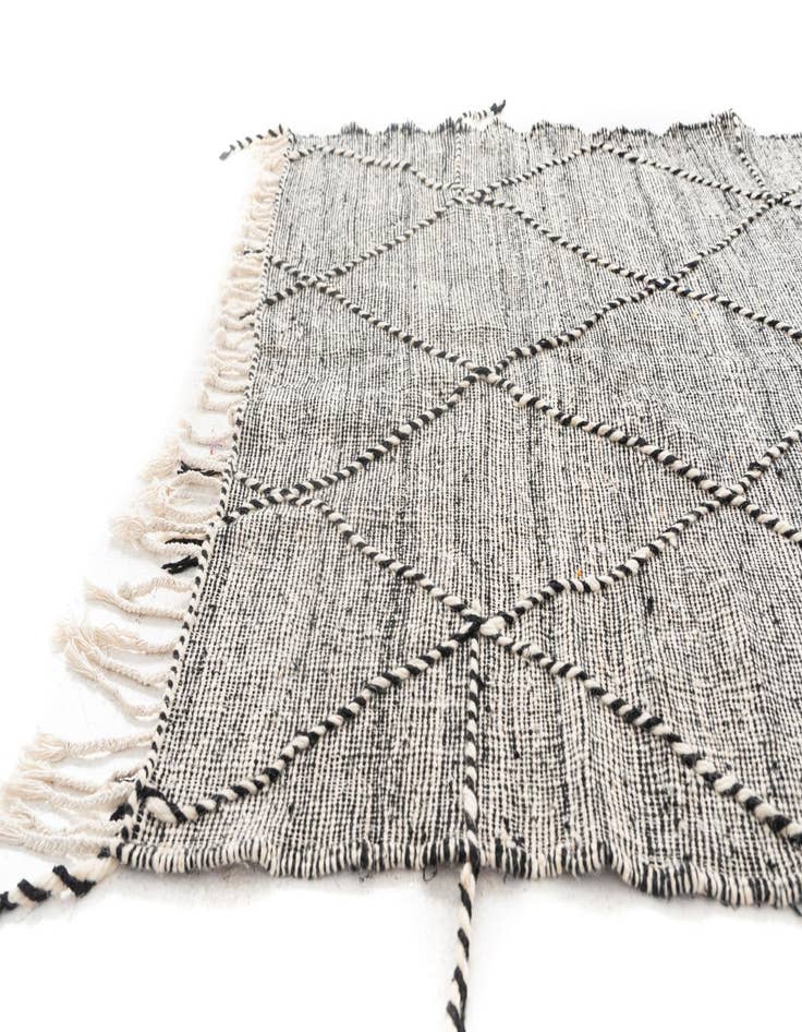 Detail image of  4' 10 x 8' 2  Hand Knotted Moroccan Wool Rug