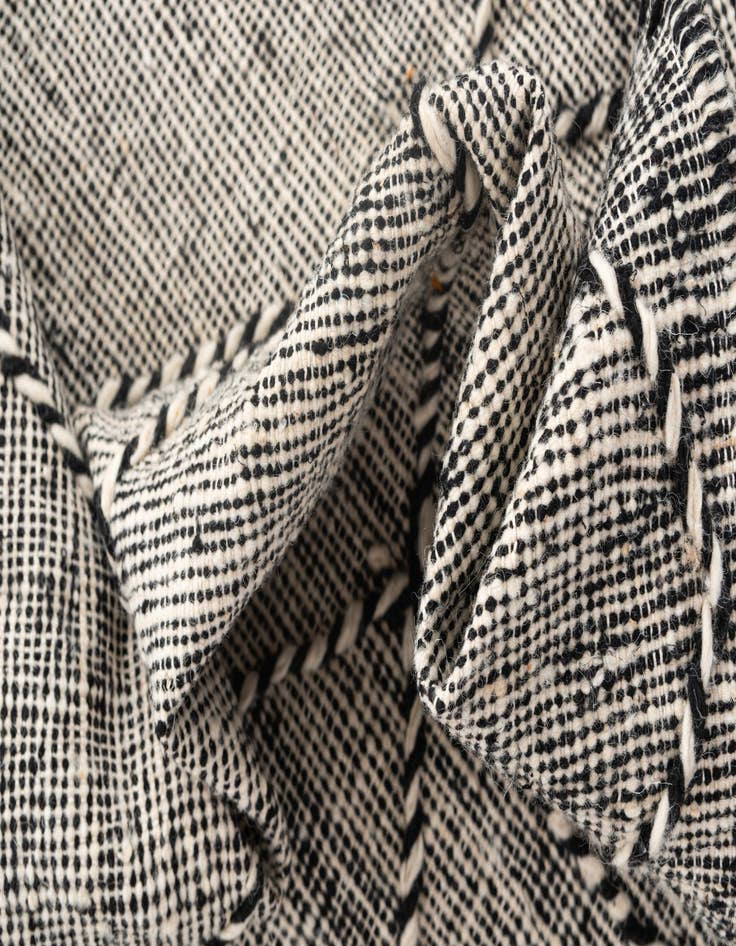 Detail image of  4' 10 x 8' 2  Hand Knotted Moroccan Wool Rug